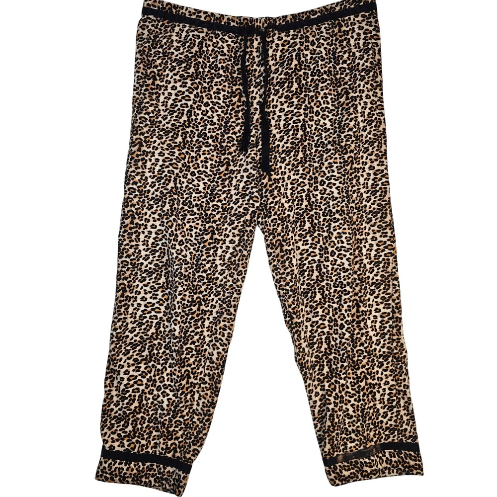 Mixit Womens Leopard Print Pajama Pants Small Cotton Animal Print Lounge Bottoms
